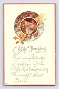Postcard Thanksgiving Turkey 1920s Unposted Divided Back - Picture 1 of 2