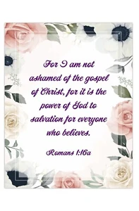 8.5” X 11” Christian Poster Wall Art Unframed Scripture Verse Quote Romans - Picture 1 of 2