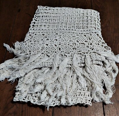 Rideau crochet coton écru 130 X 210 cm - Photo 1/4