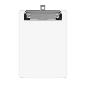 Mini Clipboard 5 x 7 Plastic Small Clear Colored Clip Boards with Low Profile... - Picture 1 of 8