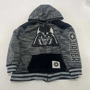 Disney Star Wars Toddler Boy’s Full Zip Sherpa Lined Hoodie Sweatshirt Size 6 - Picture 1 of 8
