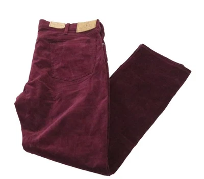 Men's Polo Ralph Lauren Corduroy Pants, Maroon, 38x34, Varick Slim Straight, NWT - Image 1 of 4