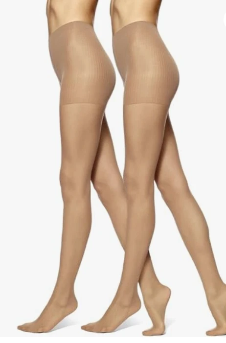 Pantimedias No Nonsense para mujer Control Top con puntera transparente TALLA B PAR BRONCEADO Foto 1 de 1