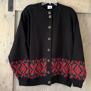 Vintage Cresta Knitwear Scottish Fair Isle Pattern Cardigan Women's XL Christmas - Picture 1 of 9