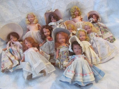 LOT of 12~Sweet Vintage Nancy Ann Storybook Dolls Painted Bisque - Image 1 of 4