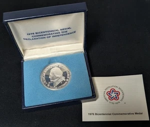 Medaglia Bicentenario 1976 Argento Sterling ~ Bicentenario Rivoluzione Jefferson .925 - Foto 1 di 6