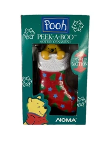 Winnie The Pooh Movimiento Adorno de Navidad Peek A Boo Pop Up And Down Caja Noma - Imagen 1 de 6