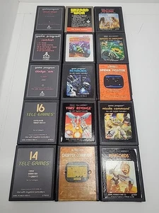 Atari 2600 Spiele Lot 15 Carts Asteroids Missle Command Defender MEHR getestet - Bild 1 von 3