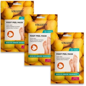Triple Pack Lemon Foot Peel Masks | Deep Exfoliating Socks | Soft Smooth Feet - Picture 1 of 13