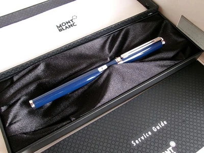 Pluma Estilográfica Montblanc Noblesse Oblige Azul GT 14K F Nuevo en Caja 15141 Foto 1 de 4