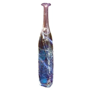 A good retro signed Mdina art glass threaded square Bottle Vase 45.5cm C.1975 - Picture 1 of 14