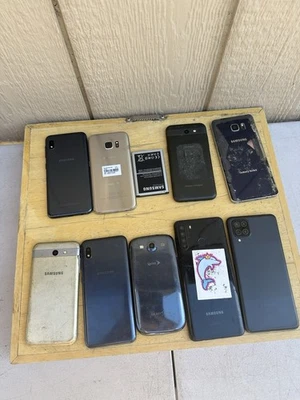 Samsung Smartphone Lot of 9 - Mixed Models and Conditions Untested As-Is Galaxy - Image 1 of 4