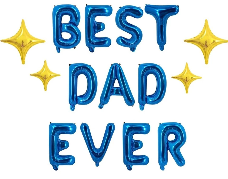 Juego de globos de papel de aluminio feliz día del padre 16 pulgadas (2 juegos) Foto 1 de 1