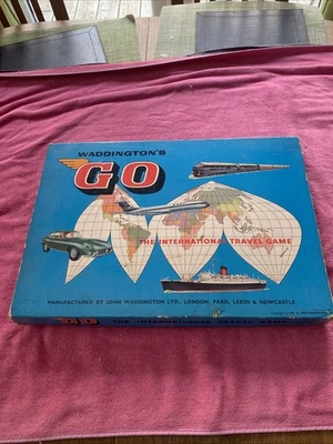 Waddingtons Go International Board Game 1961 Vintage - Image 1 of 4