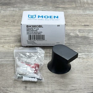 Gancho para bata individual MOEN Genta LX 2" negro mate BH3803BL - NUEVO - Imagen 1 de 3