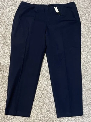 NWT Talbots Woman Women’s Pant 20W Navy Blue Stretch Flat Front - Image 1 of 4