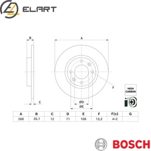 2x BRAKE DISC 0 986 479 H54 FOR CITROËN C4/III/X C3/IV PEUGEOT 208II OPEL - Picture 1 of 8