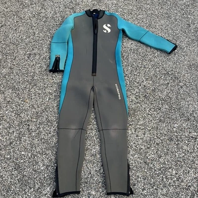 Traje de neopreno de buceo profesional talla XXL 58 gris/azul Foto 1 de 4