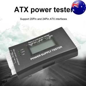 20/24 Pin Power Supply Tester LCD Display PC Power Measuring for ATX BTX ITX TFX - Afbeelding 1 van 12
