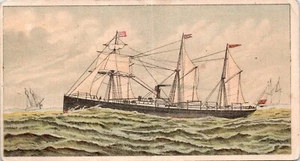 State Steamship Co. Trade Card da New York all'Europa - Agente Austin Baldwin di New York - Foto 1 di 2