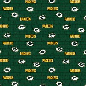 Tessuto NFL Football Greenbay Packers TRADIZIONI cotone 1/4 iarda 60" larghezza 14494 - Foto 1 di 6