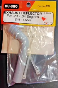 DU-BRO CAT. NO. 696 ~NIP~ EXHAUST DEFLECTOR FOR .20 - .34 ENGINES (3.5-5.5CC) - Picture 1 of 3