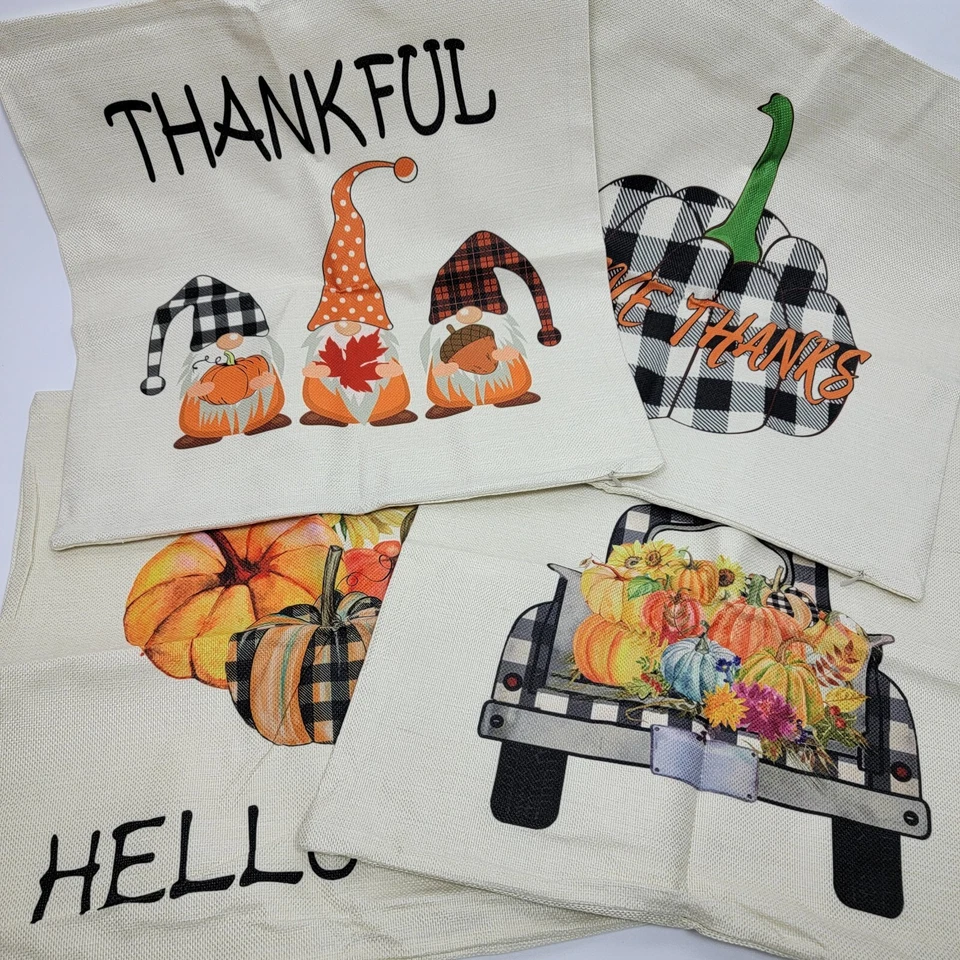 Funda de Almohada 17.5"x 17.5" Otoño Calabaza Otoño Almohada Decorativa Cremallera  Foto 1 de 4