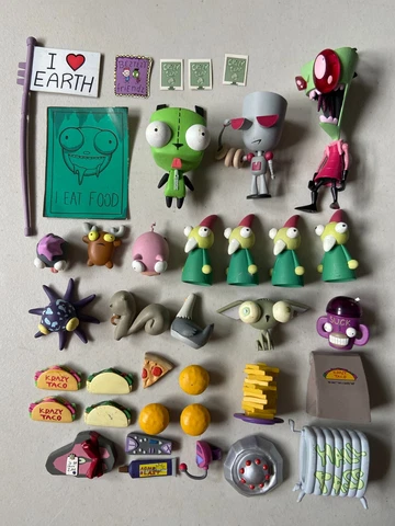 2004 Palisades Toys Invader Zim Figures & Accessories 40 Piece Lot Nickelodeon Cover