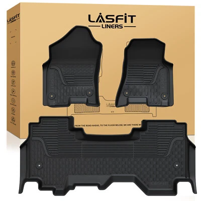 LASFIT Floor Mats for RAM 1500 2019-2024 Quad Cab Custom Waterproof Floor Liners - Image 1 of 4
