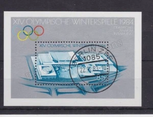 GERMANY DDR SG MSE2558 USED CTO STAMP SHEET 1984 WINTER OLYMPICS SARAJEVO - Picture 1 of 1