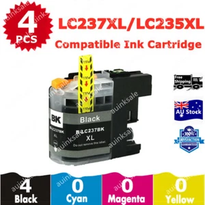 4X Compatible Ink Cartridge LC237XL Black For Brother MFC-J4620DW DCP-J4120DW - Picture 1 of 2