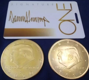 Donald Trump 2024 2024 Gold Coin Card Commemorative Republican Collection Lot - Picture 1 of 6