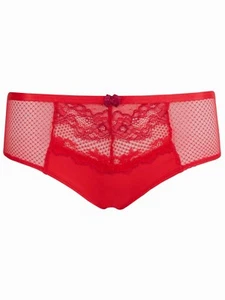 1 X MARKS & SPENCERS RED LACEY LOW RISE SHORTS 10  LESS THAN HALF PRICE  - Picture 1 of 5