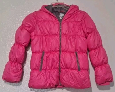 Old Navy Girl's Frost-Free Quilted PINK Jacket Hooded Winter Puffer Coat Size XL - Image 1 of 4