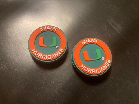 2 Miami Hurricanes NCAA Football Basketball Croc/Bracelet Charms A Cover