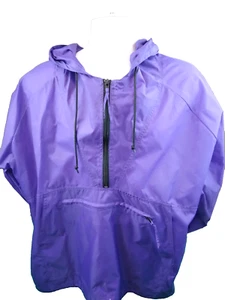BRANDON THOMAS PURPLE RAINCOAT/HOODIE  1/2 ZIP W/ZIPPER POCKETS UNISEX SIZE XL - Picture 1 of 6
