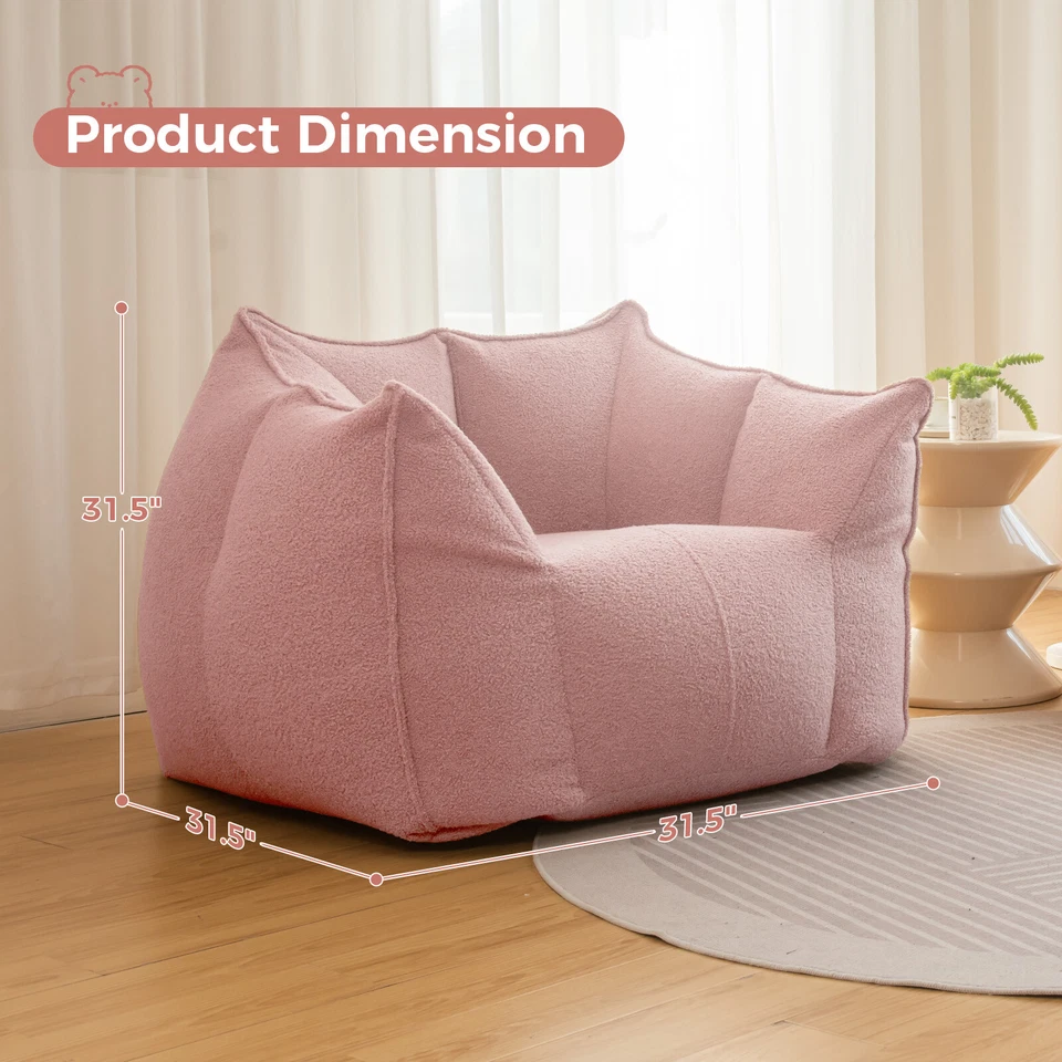 Giant Bean Bag Chair Comfy Lounge Lazy Floor Sofa Cozy Mini Couch with Armrests  - Image 1 of 4