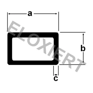 (6,00€/m) Alu Rechteckrohr 40x20x1,25 mm ELOXIERT RK Aluminium 2m - Bild 1 von 1