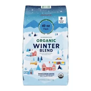 Starbucks Coffee Winter Blend Whole Bean Coffee Organic Medium Roasted 2.5 lbs - Picture 1 of 2