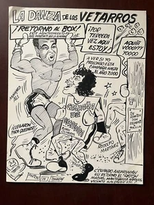 Vintage MUHAMMAD ALI Mexican Sports Magazine Sketch Drawing Original Art 80's #1 - Picture 1 of 2