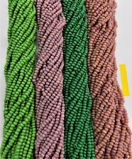 Old Time 8/0 Seed Colors Lt Green 31a  Hank READ Details African Trade Beads