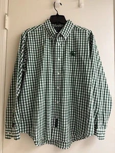 Camisa Michigan State Talla L Verde a Cuadros Botones Abotonada������ - Imagen 1 de 9