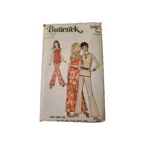 Butterick Sewing Pattern 5807 Junior/Teen Size 11/12 Blouse Jumper & Pants Vtg - Picture 1 of 3