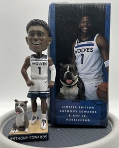 Anthony Edwards and Ant Jr Bobblehead Timberwolves 2022-2023 - Foto 1 di 13