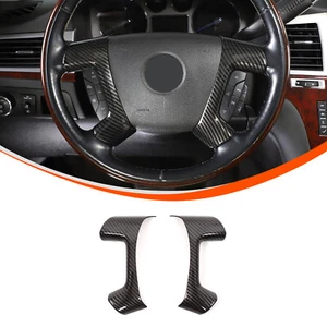 ABS Carbon Style Steering Wheel Button Frame Trim Cover For Hummer H2 2008-2009 - Picture 1 of 11