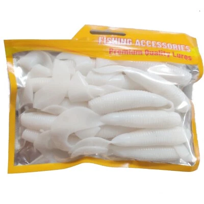 Fishing Silicone Curly Tails, Curl Tail Grub, Soft-Bait, Pack of 20 - Image 1 of 3