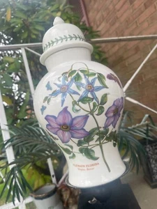 Portmerion BOTANIC GARDEN, Floral, Ceramic, Tall, Jar/Vase with Lid, **READ** - Picture 1 of 6