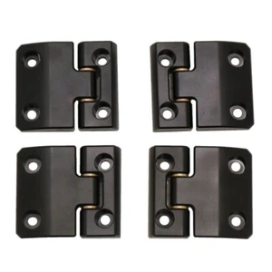 BLACK ALUMINIUM EXTERIOR 2ND ROW DOOR HINGE SET FIT LAND ROVER DEFENDER 110 130 - Picture 1 of 2