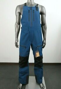 NWT Mens The North Face Ceptor Dryvent Waterproof Shell Ski Bibs Pants - Blue