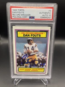 1983 Topps - Dan Fouts #3 San Diego Chargers PSA/ DNA Authentic Auto 10 - Picture 1 of 2